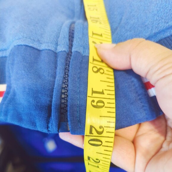 Disney Mickey Mouse Varsity Hoodie Jacket Blue & Gray Zip-Up Boys Size 7/8 - Picture 9 of 9